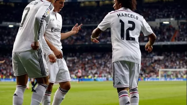 Cristiano Ronaldo y su celebración al ritmo del Ras Tas Tas con James y Marcelo