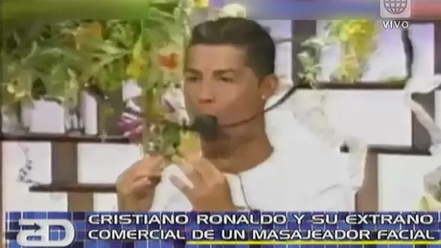Cristiano Ronaldo y su extraño comercial de un masajeador facial