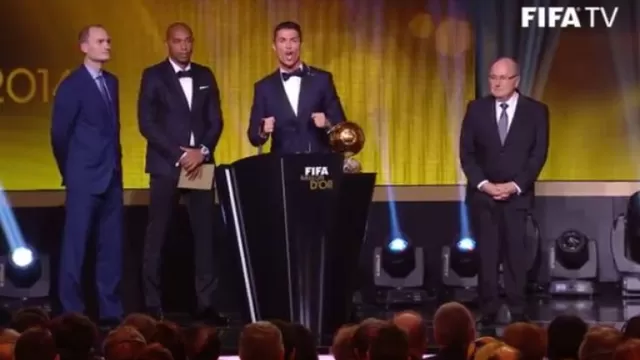 Así fue el grito de Cristiano Ronaldo al ganar el Balón de Oro 2014