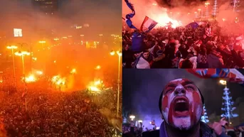 Croacia celebró su tercer puesto en Qatar 2022 en las calles y el cielo de Zagreb