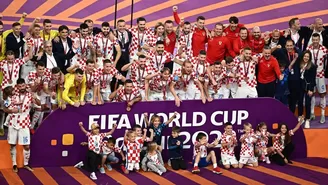 Emotivo festejo: Croatas celebraron con sus hijos el tercer puesto en Qatar 2022