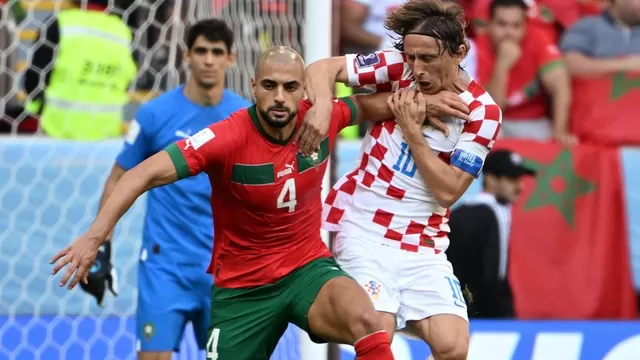 Croacia y Marruecos se enfrentan en el Estadio Internacional Khalifa. | Foto: AFP