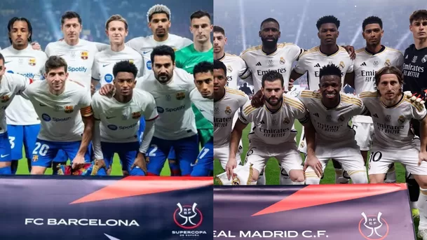 Barcelona y Real Madrid disputarán la final de la Supercopa de España 2024 / Foto: FC Barcelona y Real Madrid