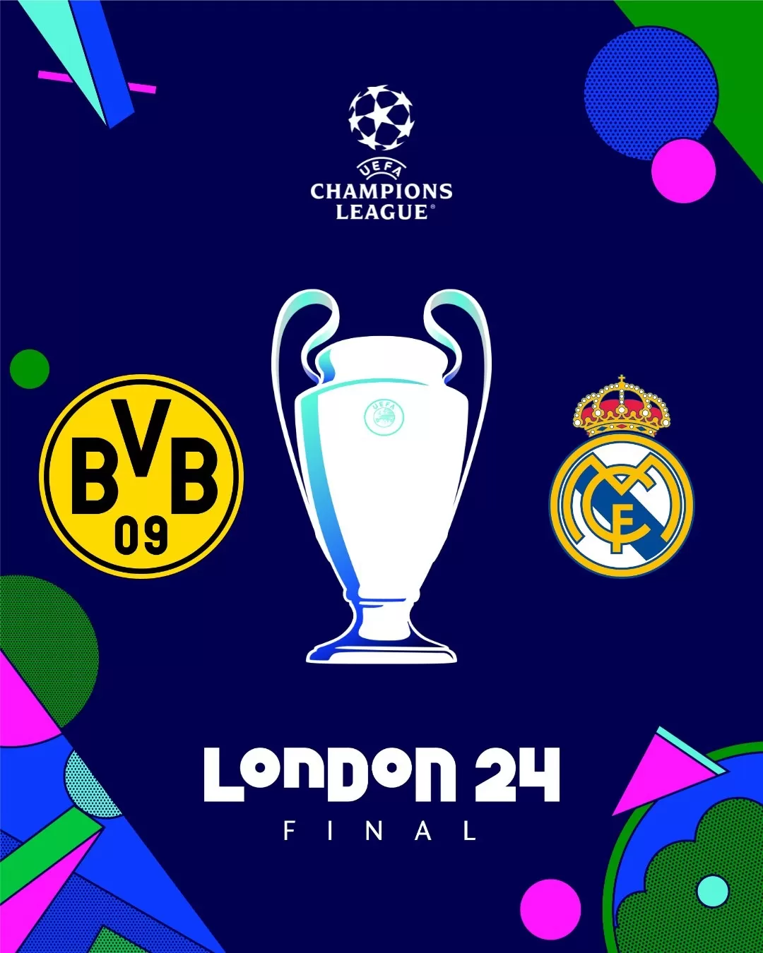 Real Madrid vs. Borussia Dortmund por la final de la Champions League 2023-2024. | Foto: Champions League.