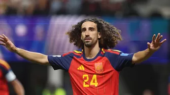 Marc Cucurella aprovechó un rebote en el área y colocó el 4-0 de España vs Arabia Saudita por el Mundial 2026 / Foto: Reuters - BRETT DAVIS / Video: AD