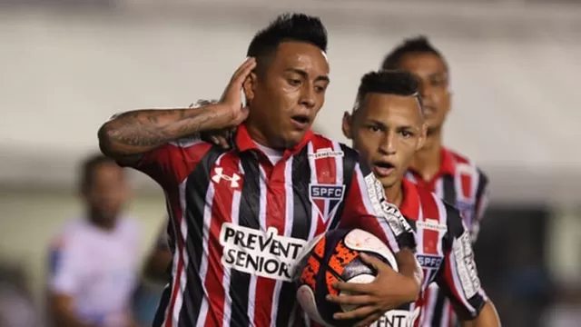 El peruano anot&amp;oacute; de penal el primer gol de Sao Paulo.