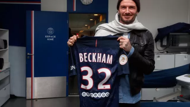 David Beckham visit&amp;oacute; a sus excompa&amp;ntilde;eros del PSG.-foto-1