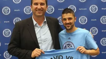 David Villa y su primera foto como nuevo jugador del New York City FC