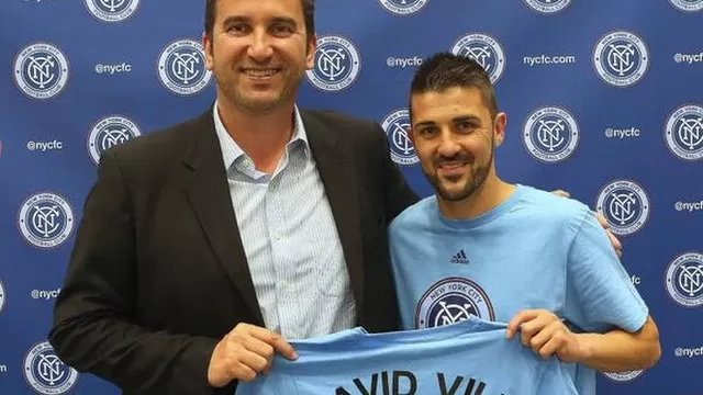 David Villa y su primera foto como nuevo jugador del New York City FC