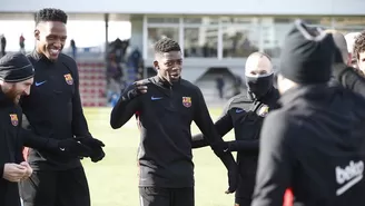 Dembélé se reincorporó a los entrenamientos del Barcelona