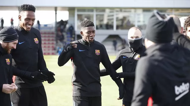 Dembélé se reincorporó a los entrenamientos del Barcelona
