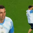 Dibu Martínez realizó curioso baile previo al partido de despedida de Lionel Messi