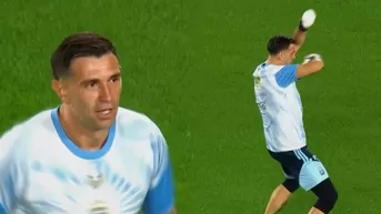 Dibu Martínez realizó curioso baile previo al partido de despedida de Lionel Messi