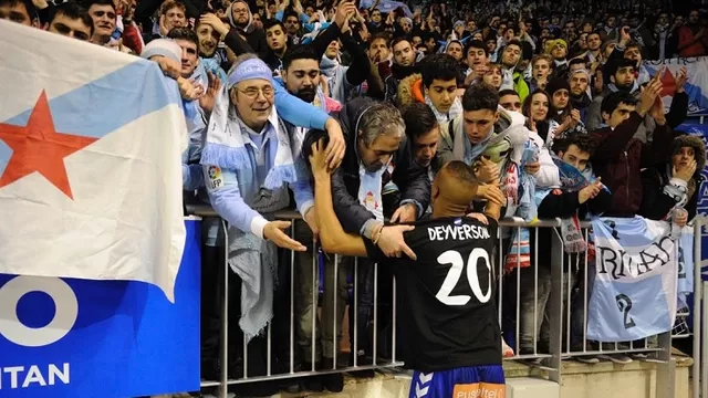 Deyverson y el gran gesto con la hinchada del Celta en Copa del Rey