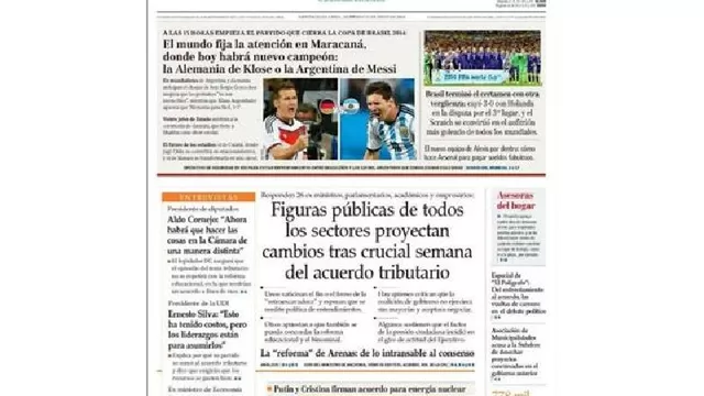 Diarios internacionales dedican sus portadas a la finalísima del Mundial-foto-16