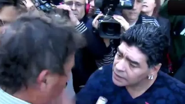 Diego Armando Maradona le pegó una cachetada a un periodista