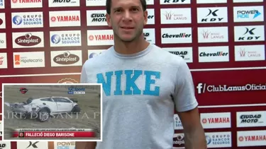 El auto de Diego Barisone chocó con la parte trasera de un camión El auto de Diego Barisone chocó con la parte trasera de un camión