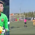 Diego Kochen: Arquero con raíces peruanas atajó penal con el Barcelona