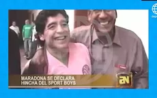 Diego Maradona: En #FlashBackAD recordamos cuando el 'Pelusa' se puso la camiseta del Sport Boys - Noticias de diego-sanchez