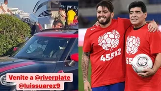 Diego Maradona Jr se cruzó con Luis Suárez en la isla española. | Video: Instagram