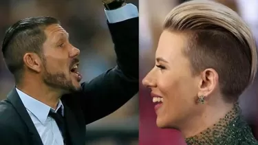 Diego Simeone: comparan peinado de Scarlett Johansson con el del &#39;Cholo&#39;