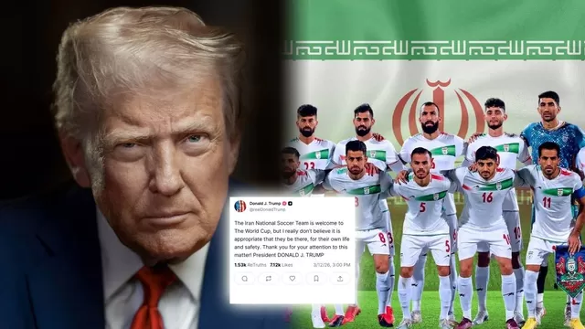 Donald Trump aseguró que Irán "por sus propias vidas y seguridad" era mejor no asistir al Mundial 2026. | AD