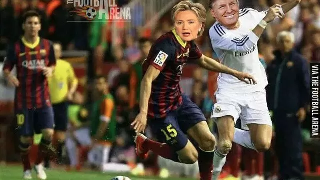 Donald Trump venció a Hillary Clinton: los memes vinculados al fútbol-foto-3