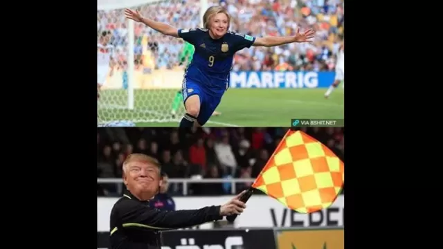 Donald Trump venció a Hillary Clinton: los memes vinculados al fútbol-foto-4