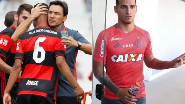 Zé Ricardo le deseó lo mejor a Jorge que partirá a Europa. (Flamengo)