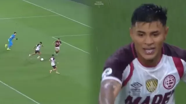 Dylan Aquino corrió toda la cancha y marcó agónico gol para darle el triunfo a Lanús vs Flamengo por Recopa / CONMEBOL