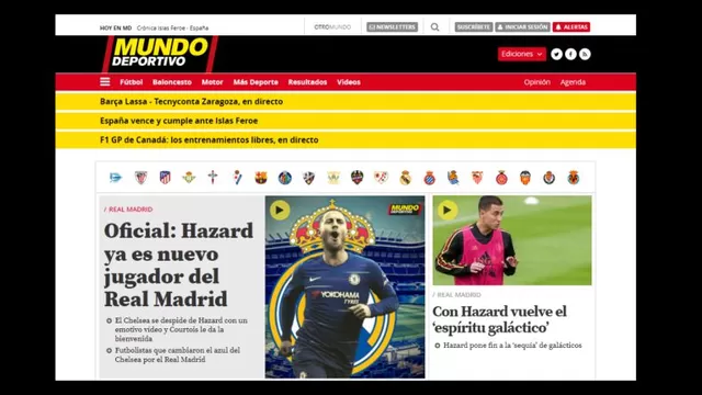 Eden Hazard al Real Madrid: así informó la prensa española sobre el fichaje-foto-2