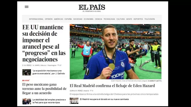 Eden Hazard al Real Madrid: así informó la prensa española sobre el fichaje-foto-6