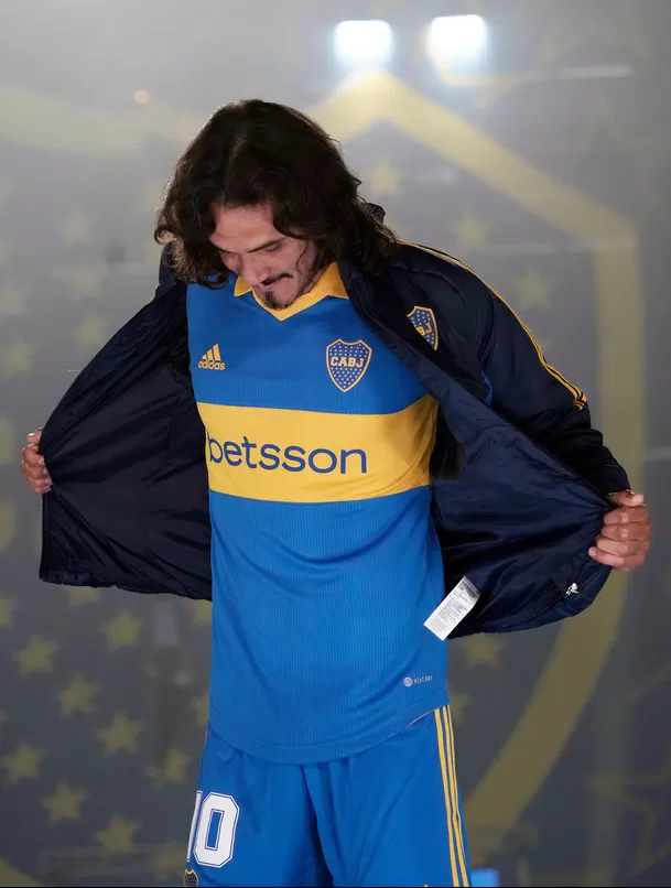 Edinson Cavani en la Bombonera. | Foto: Boca Juniors