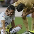 Edinson Cavani se lesionó en el Valencia vs. Barcelona a 22 días del Mundial
