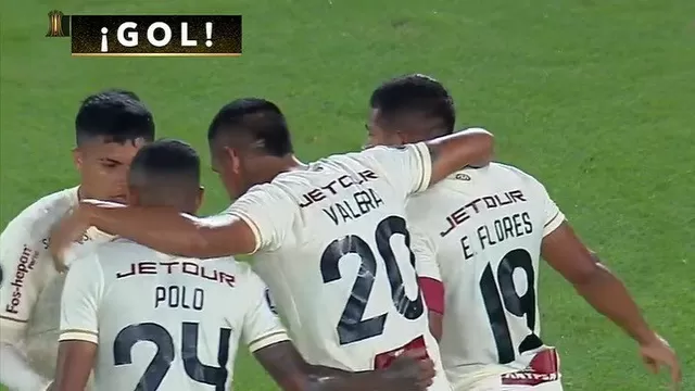 Edison Flores anotó golazo y puso el primero de Universitario ante Barcelona / Captura / Video: ESPN