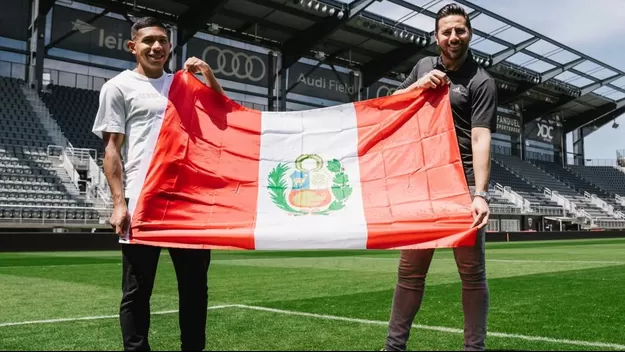 Edison Flores y un emotivo encuentro con Claudio Pizarro en el Audi Field del DC United