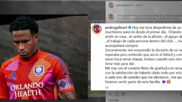 El 'Pulpo' lanzó un comunicado donde se despide en medio del desconcierto por la decisión de Orlando City. | AD