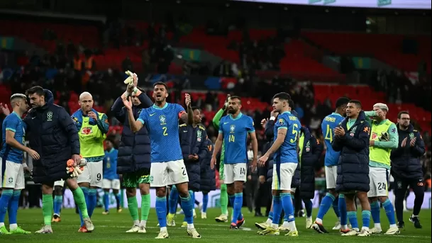 Brasil salió victorioso de Wembley. | Foto: AFP