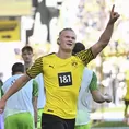 Erling Haaland anotó golazo al Wolfsburgo con espectacular zurdazo