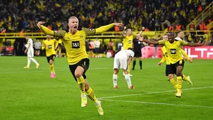 Erling Haaland le dio la victoria al Borussia Dortmund 3-2 sobre el Hoffenheim
