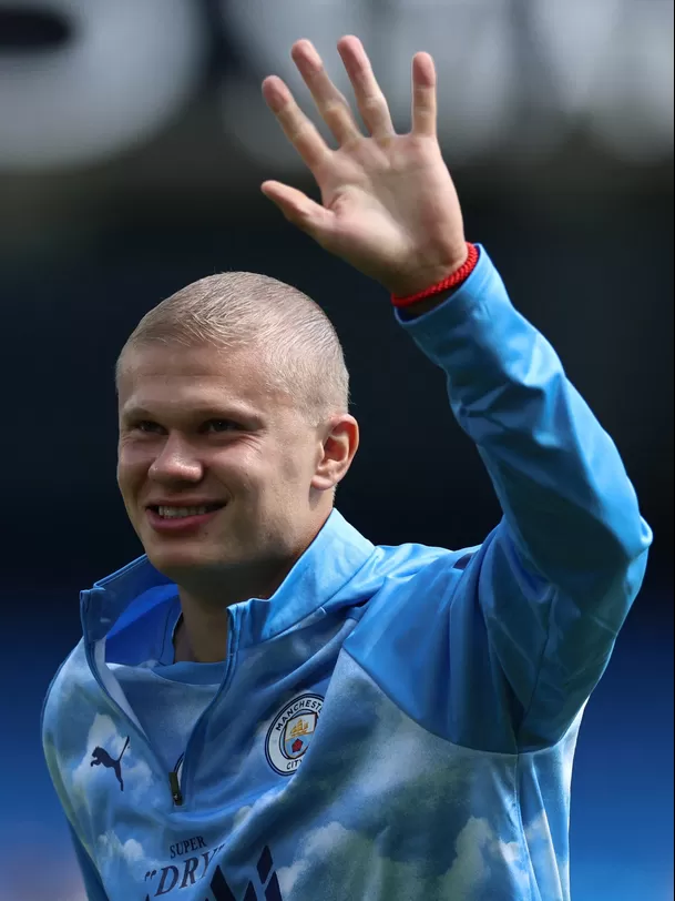 Así es el nuevo look de Erling Haaland / Fuente: X Manchester City