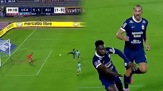 Eryc Castillo convirtió el empate 1-1 de Alianza Lima ante U Católica por la Copa Sudamericana / Captura / DSports