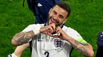 Kyle Walker escondía un gran secreto: dos familias que dirían presente en la final de la Eurocopa. | Foto: AFP