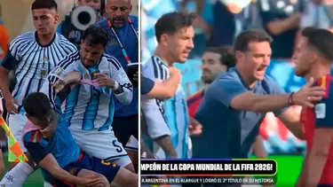 Leandro Paredes agredió a Eric García y Gavi / Foto: Diario Olé y Captura América TV