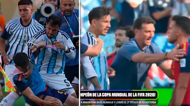 Leandro Paredes agredió a Eric García y Gavi / Foto: Diario Olé y Captura América TV