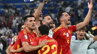Así fue el festejo español luego de vencer a los franceses y pasar a la final / Foto: AFP / Video: ESPN