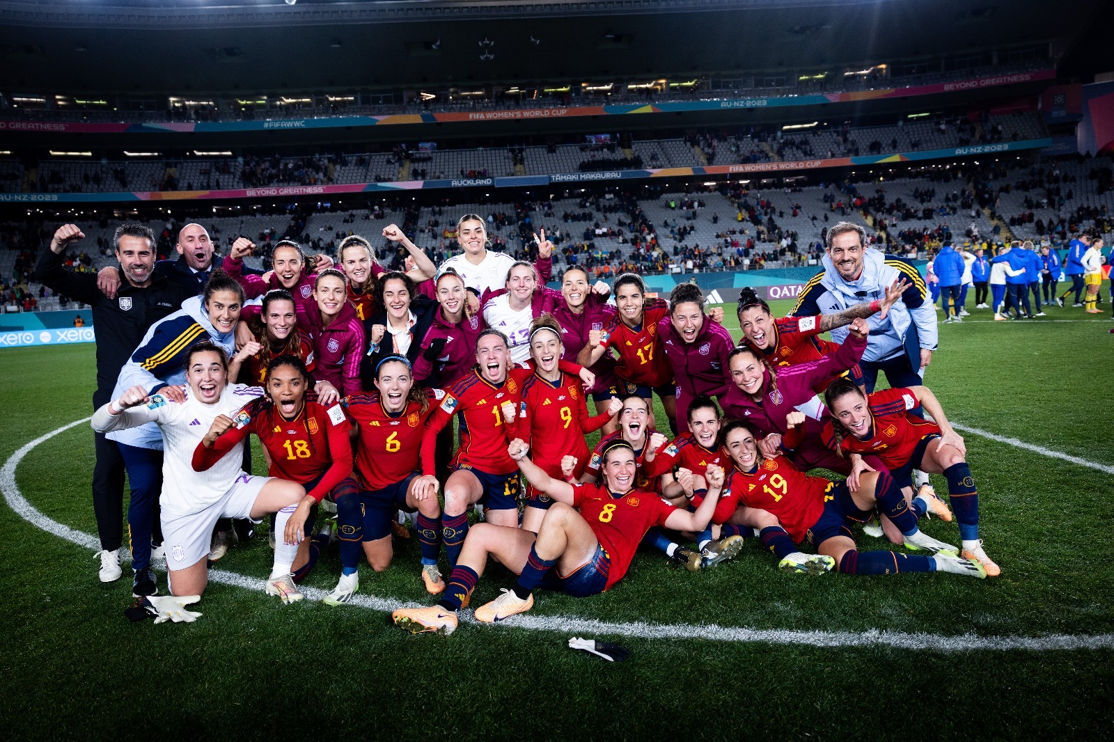 España celebró en el Eden Park. | Foto: @SEFutbolFem