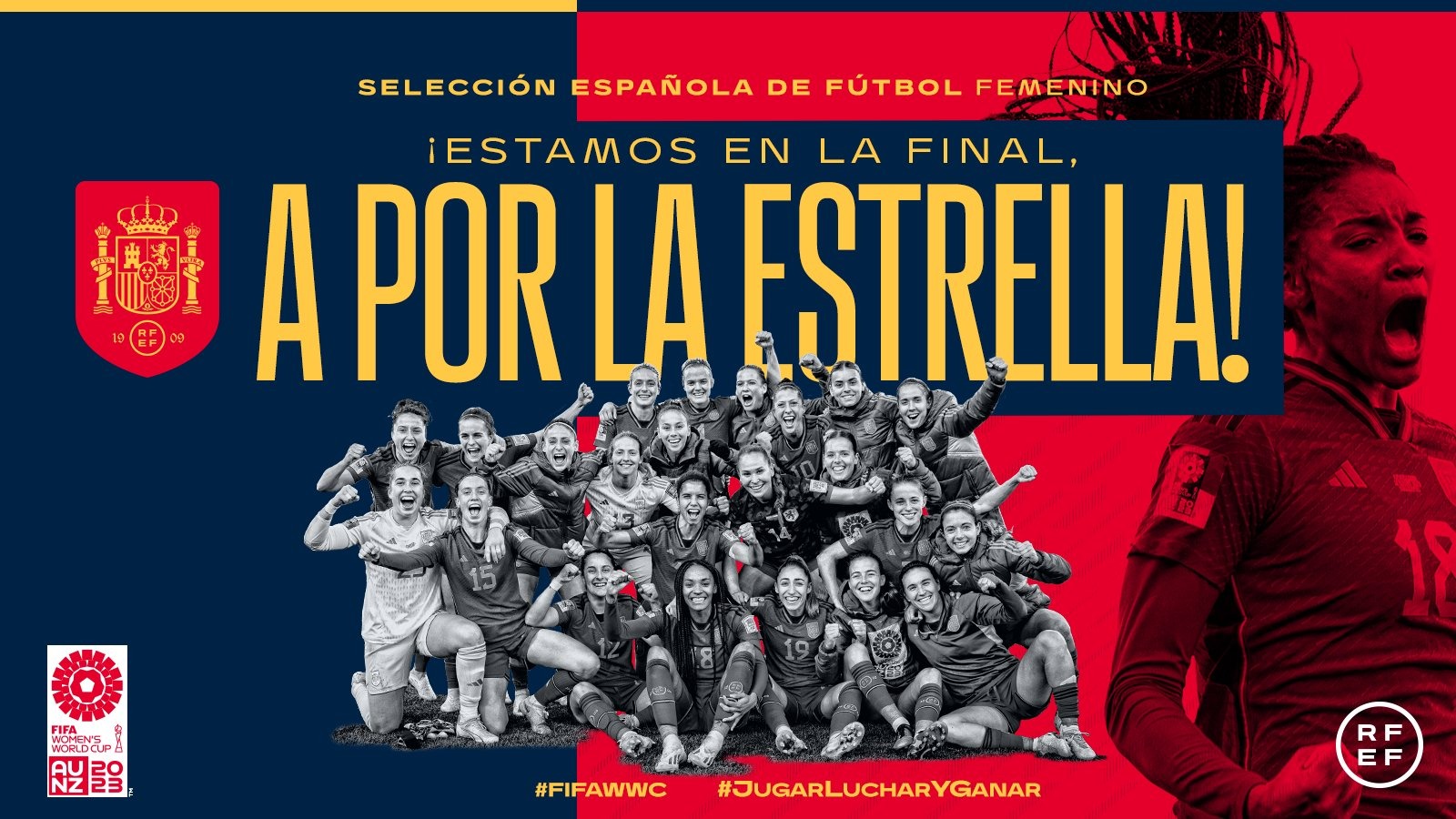 España buscará conquistar su primer Mundial Femenino. | Imagen: @SEFutbolFem