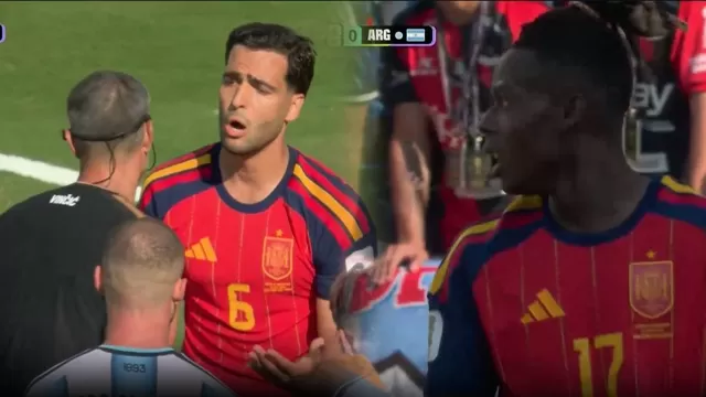Nico Williams había colocado el 1-0 tras aprovechar un debote en el área y el árbitro decidió anularlo por una falta / Fuente: América TV
