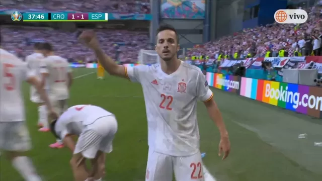 Pablo Sarabia marcó el 1-1 en el España vs. Croacia. | Video: América Televisión